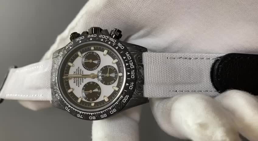 Rolex Daytona Carbon Cosmograph Cream Dial 4130CR Replica-fasswatch