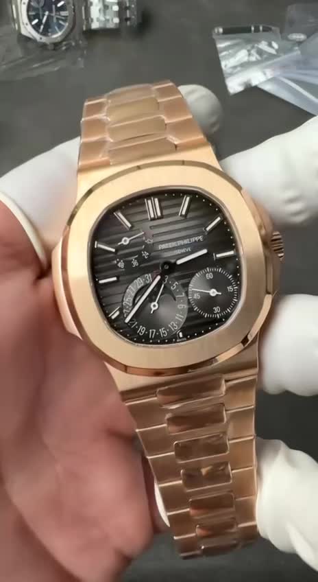 Patek Philippe Nautilus 5712 RG PPF 1:1 Best Edition Brown Dial on RG Bracelet PPF240 Super Clone V4+-fasswatch