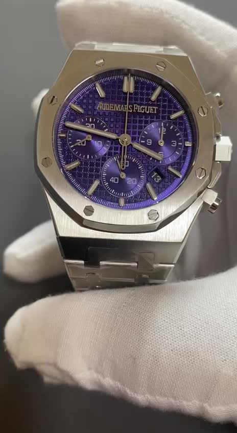 Audemars Piguet Royal Oak Chrono 26240 SS APSF 11 Best Edition Purple Dial on SS Bracelet SA4401 Super Clone-fasswatch