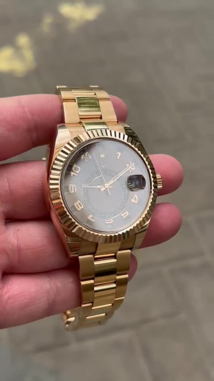 Rolex Sky-Dweller 326935 CH 18 Karat Everose Gold Automatic Men's Watch-fasswatch