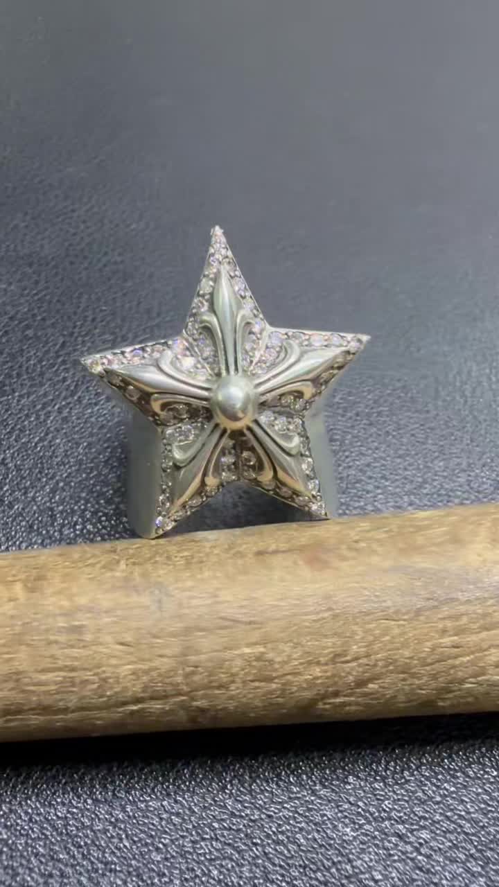 Chrome Hearts Cross Ring - Gothic 925 Sterling Silver Jewelry | David Studio