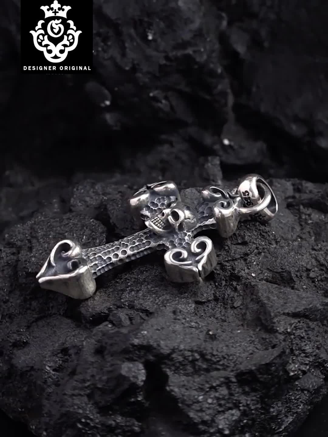 Chrome Hearts Cross Ring - Gothic 925 Sterling Silver Jewelry | David Studio