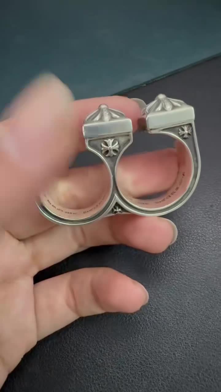 Chrome Hearts Cross Ring - Gothic 925 Sterling Silver Jewelry | David Studio