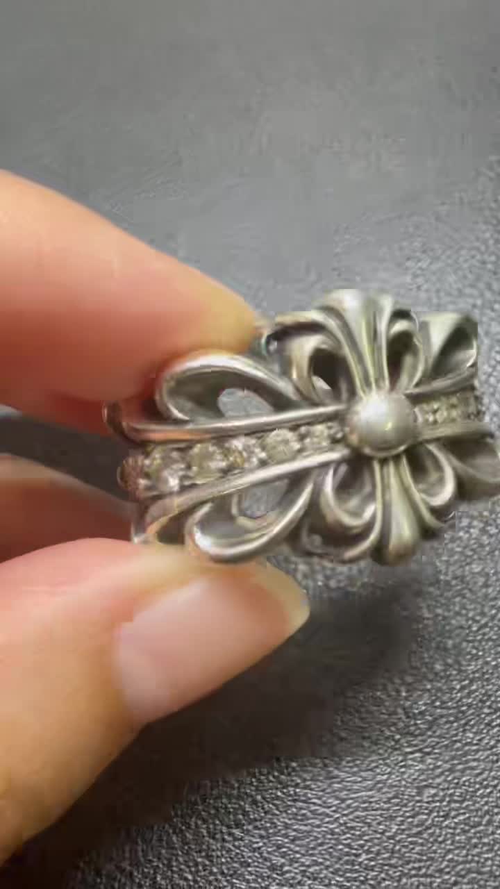 Chrome Hearts Cross Ring - Gothic 925 Sterling Silver Jewelry | David Studio