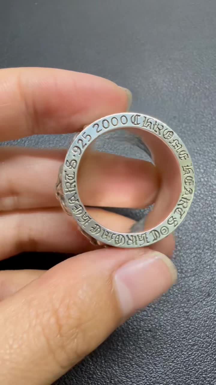 Chrome Hearts Cross Ring - Gothic 925 Sterling Silver Jewelry | David Studio