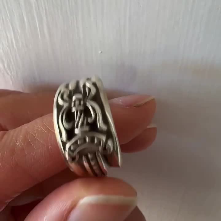 Chrome Hearts Cross Ring - Gothic 925 Sterling Silver Jewelry | David Studio