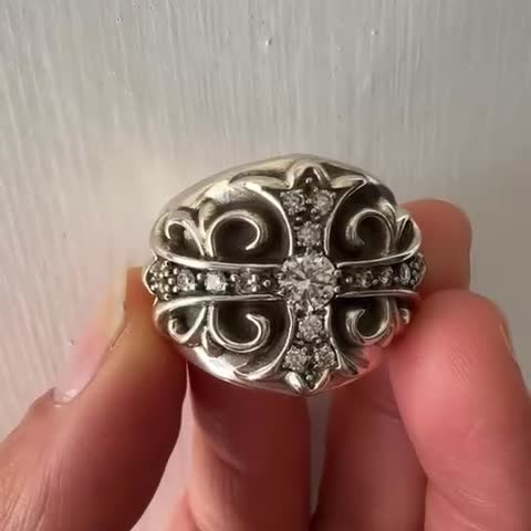 Chrome Hearts Cross Ring - Gothic 925 Sterling Silver Jewelry | David Studio