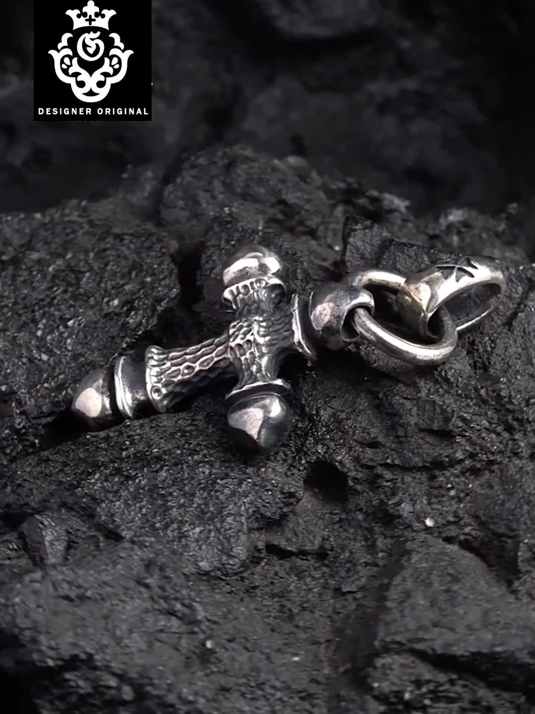 Chrome Hearts Cross Ring - Gothic 925 Sterling Silver Jewelry | David Studio