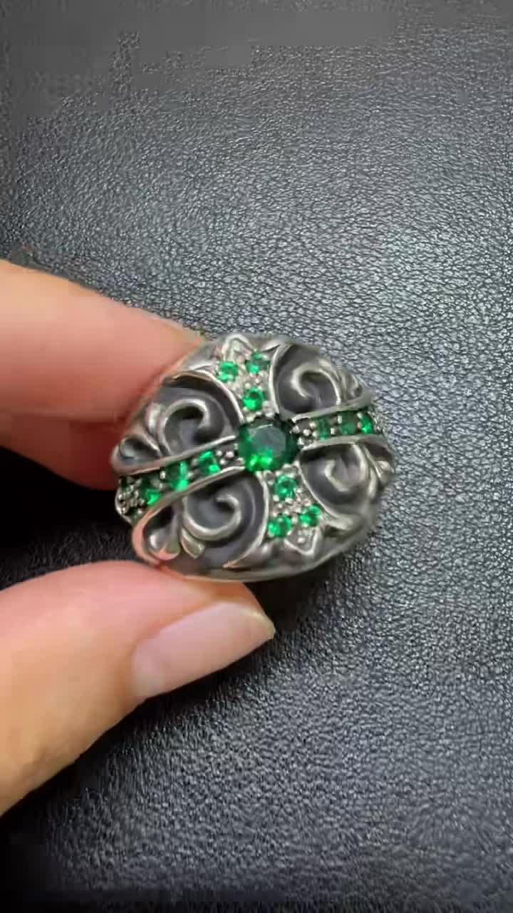 Chrome Hearts Cross Ring - Gothic 925 Sterling Silver Jewelry | David Studio