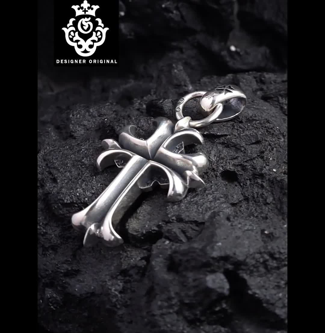 Chrome Hearts Cross Ring - Gothic 925 Sterling Silver Jewelry | David Studio