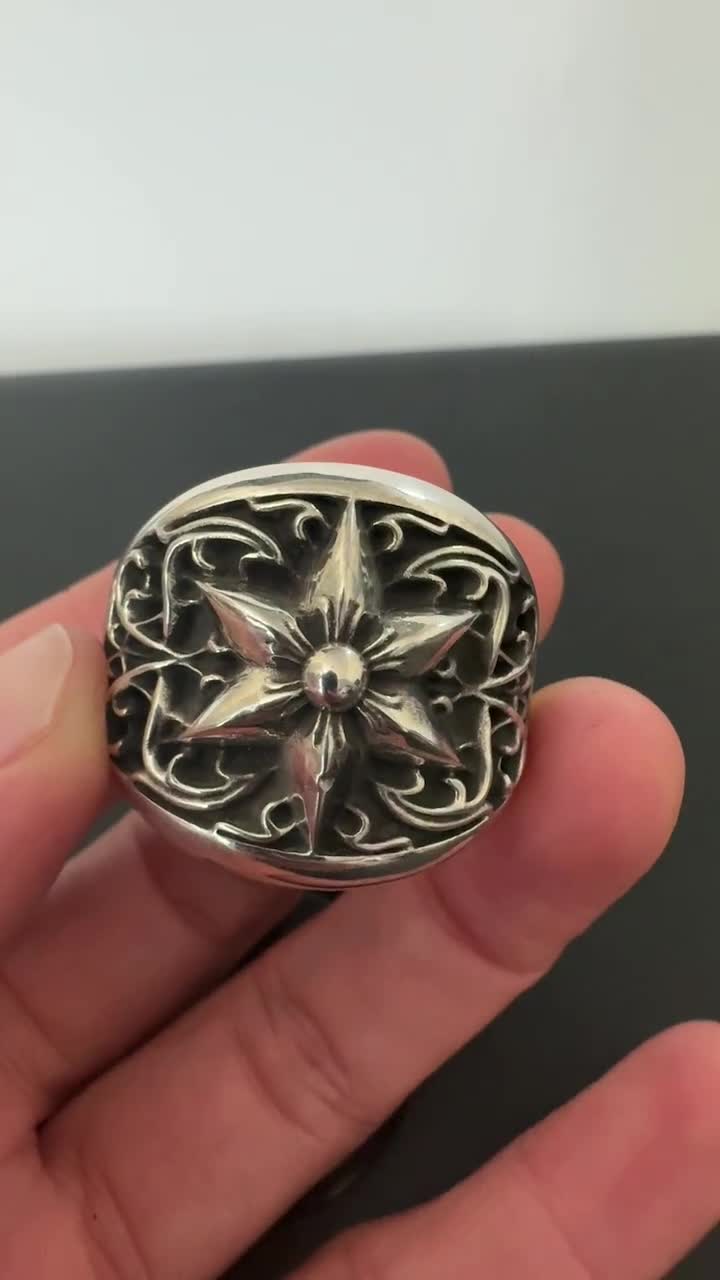 Chrome Hearts Cross Ring - Gothic 925 Sterling Silver Jewelry | David Studio