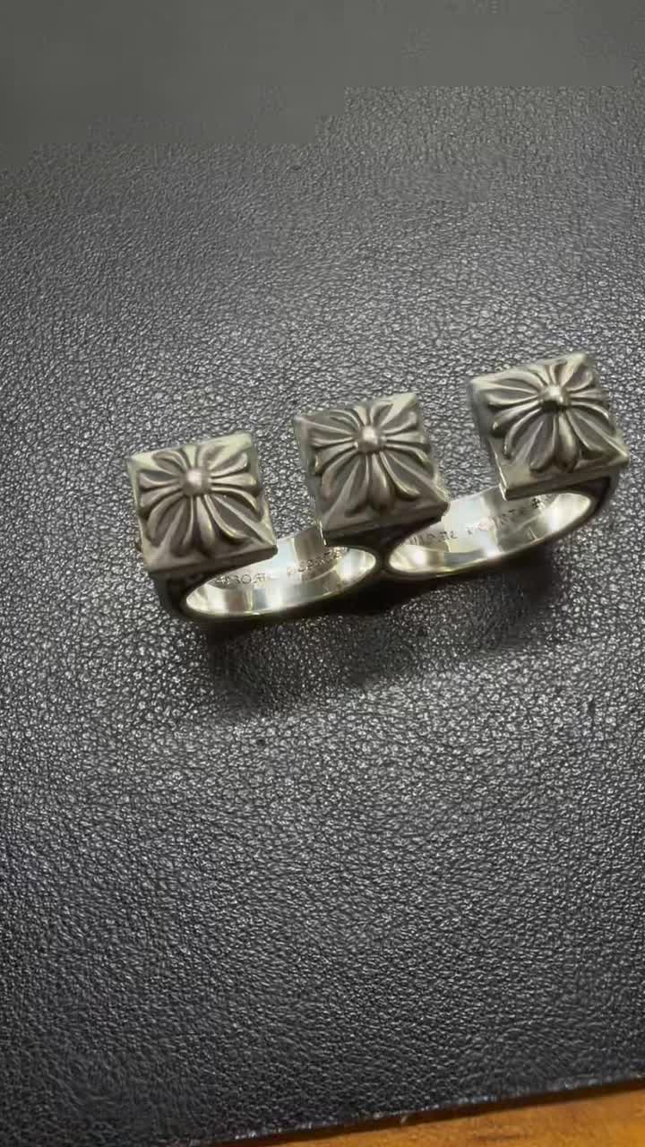 Chrome Hearts Cross Ring - Gothic 925 Sterling Silver Jewelry | David Studio