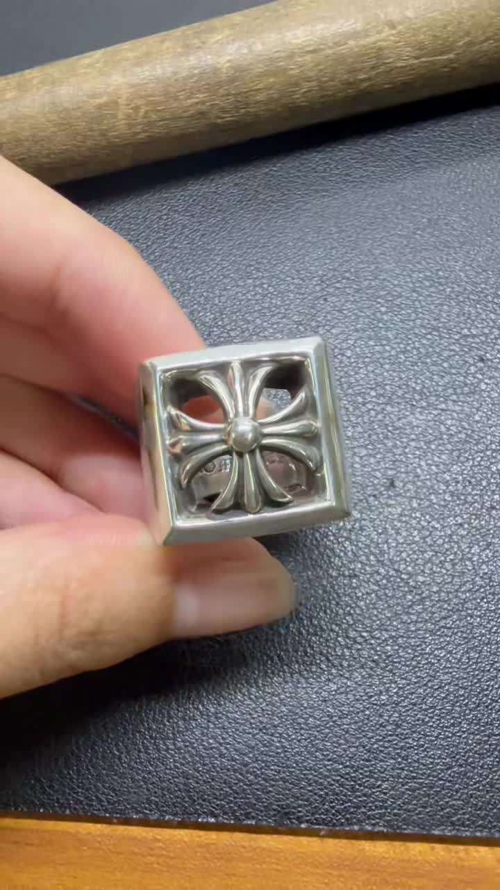 Chrome Hearts Cross Ring - Gothic 925 Sterling Silver Jewelry | David Studio